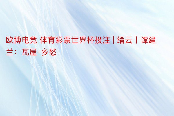 欧博电竞 体育彩票世界杯投注 | 缙云丨谭建兰：瓦屋·乡愁