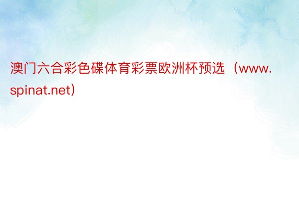 澳门六合彩色碟体育彩票欧洲杯预选（www.spinat.net）